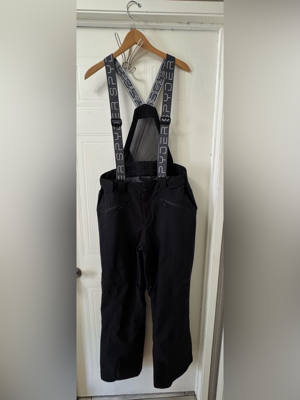 Spyder Black Women’s Ski Pants with Branded Suspenders